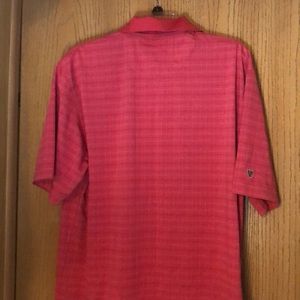 Oxford Golf Short Sleeve Polo Pink plaid Men’s Lg